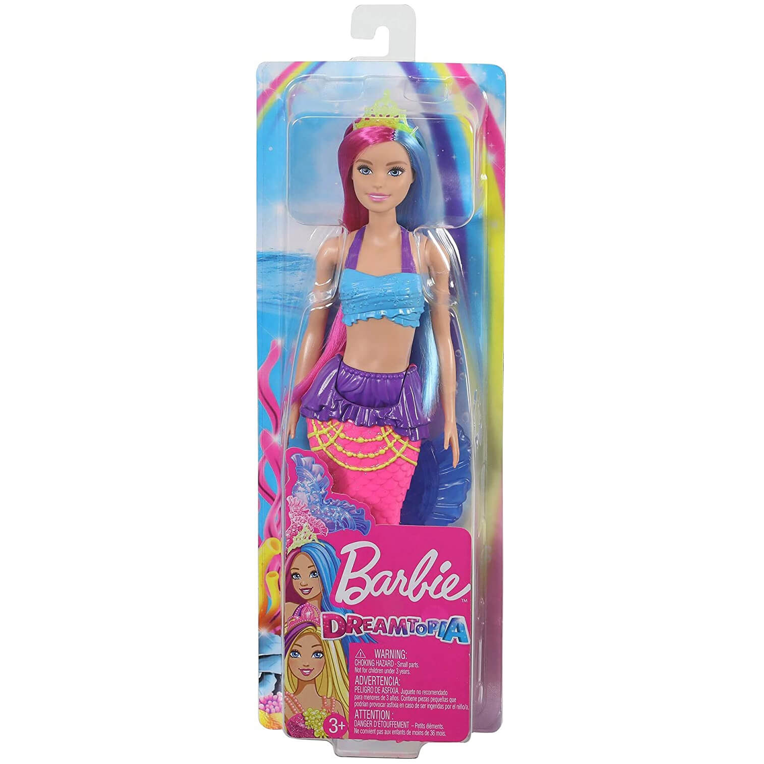 Barbie Dreamtopia Mermaid 12-Inch Doll (Pink and Blue Hair)