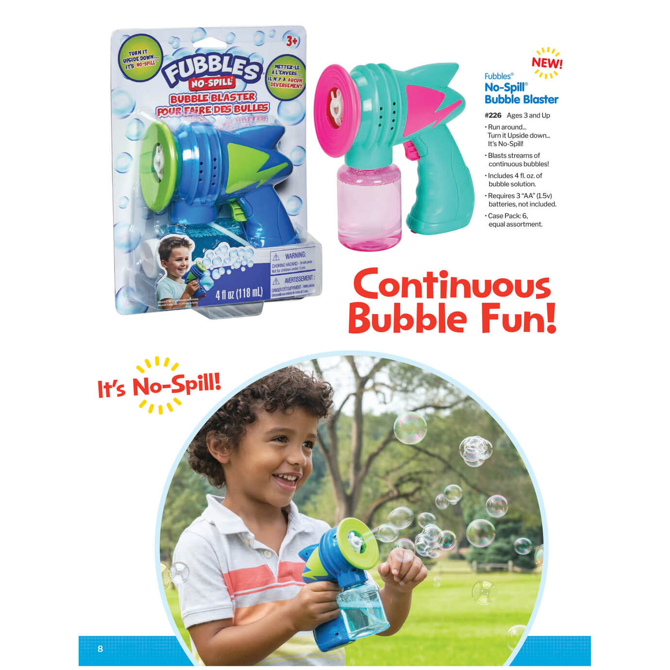 Fubbles NoSpill Bubble Blaster – Maziply Toys