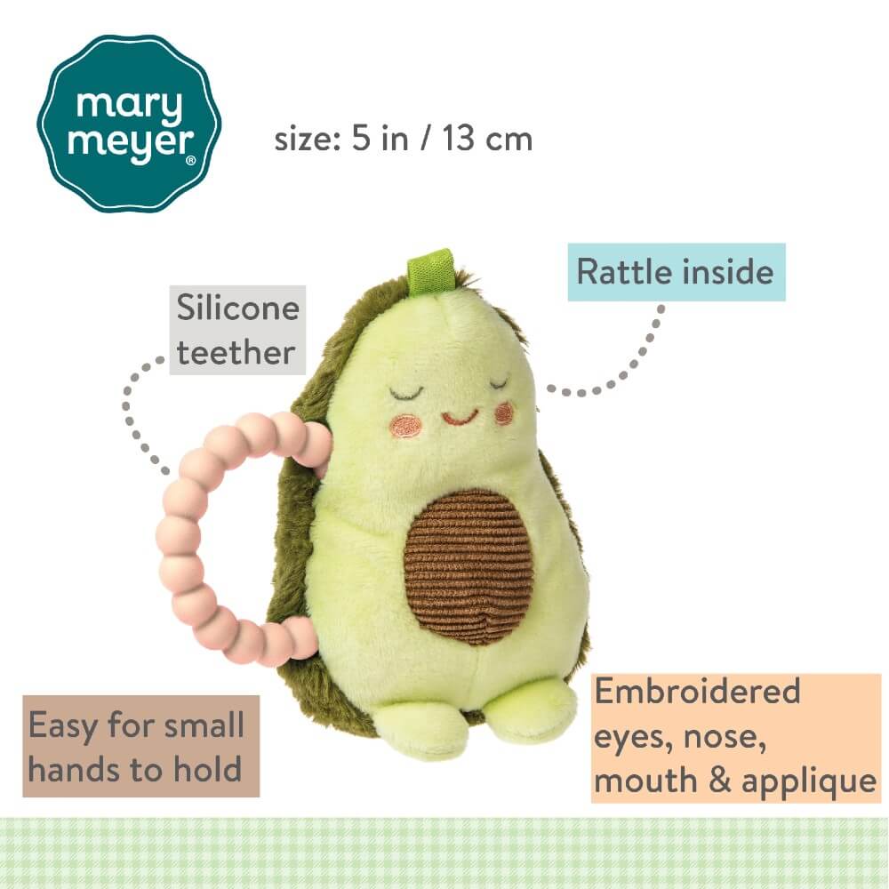 Mary Meyer Yummy Avocado Teether Rattle