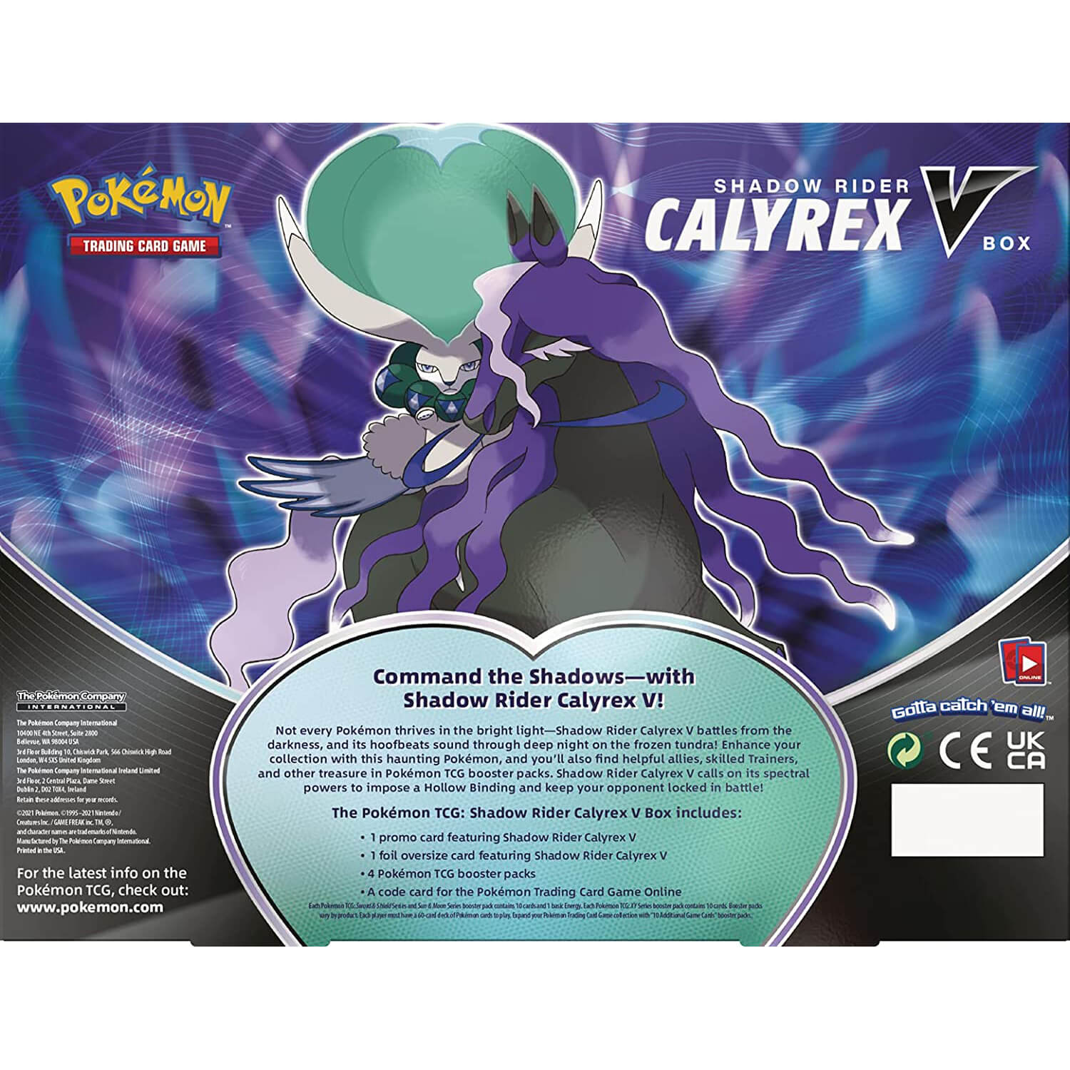 Pokemon TCG Shadow Rider Calyrex V Box