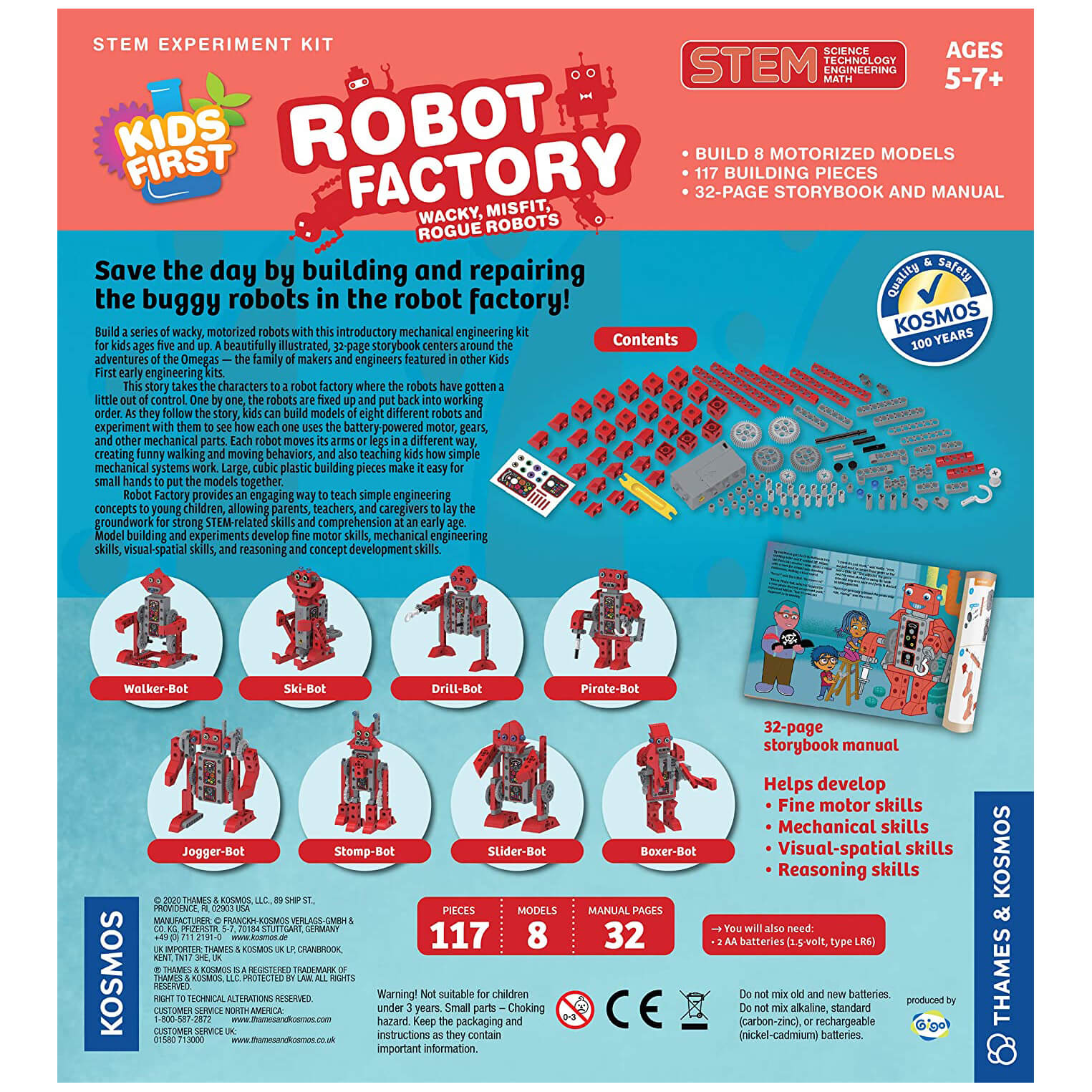 Thames and Kosmos Kids First Robot Factory: Wacky, Misfit, Rogue Robots