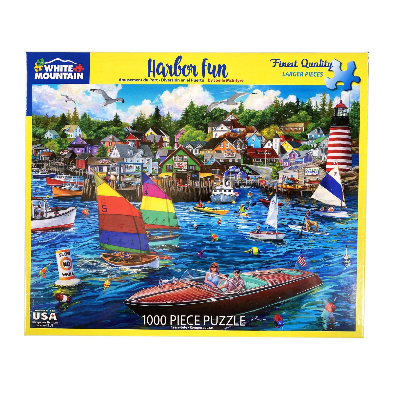 White Mountain Puzzles Harbor Fun 1000 Piece Jigsaw Puzzle