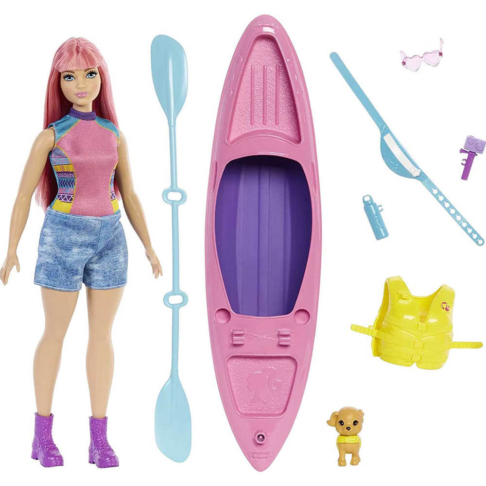 Barbie Doll Pink Dream Boat with Toy Pool - Chelsea Camping Adventure 