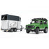 Bruder Land Rover Station Wagon w Horse Trailer & Horse