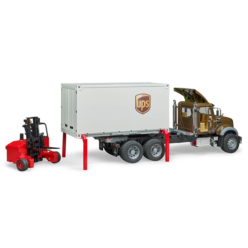 Bruder Pro Series MACK Granite UPS Logistics Truck with Forklift