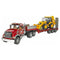 Bruder Pro Series 1:16 Scale Mack Granite Flatbed Truck w JCB Backhoe