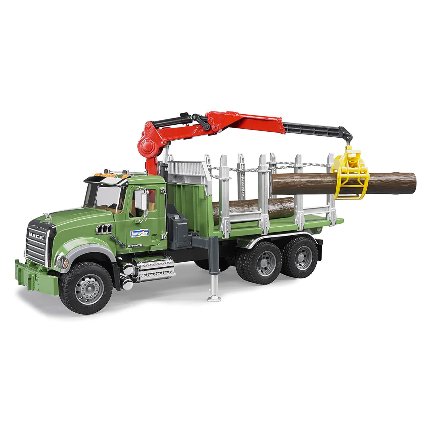 Bruder Pro Series 1:16 Scale Mack Granite Timber Truck w Loading Crane