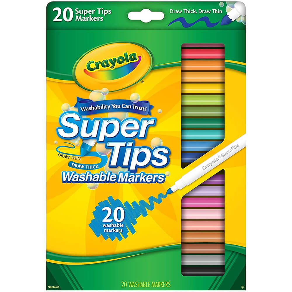 Shop Crayola Super Tips Washable 100 Count Ma at Artsy Sister.