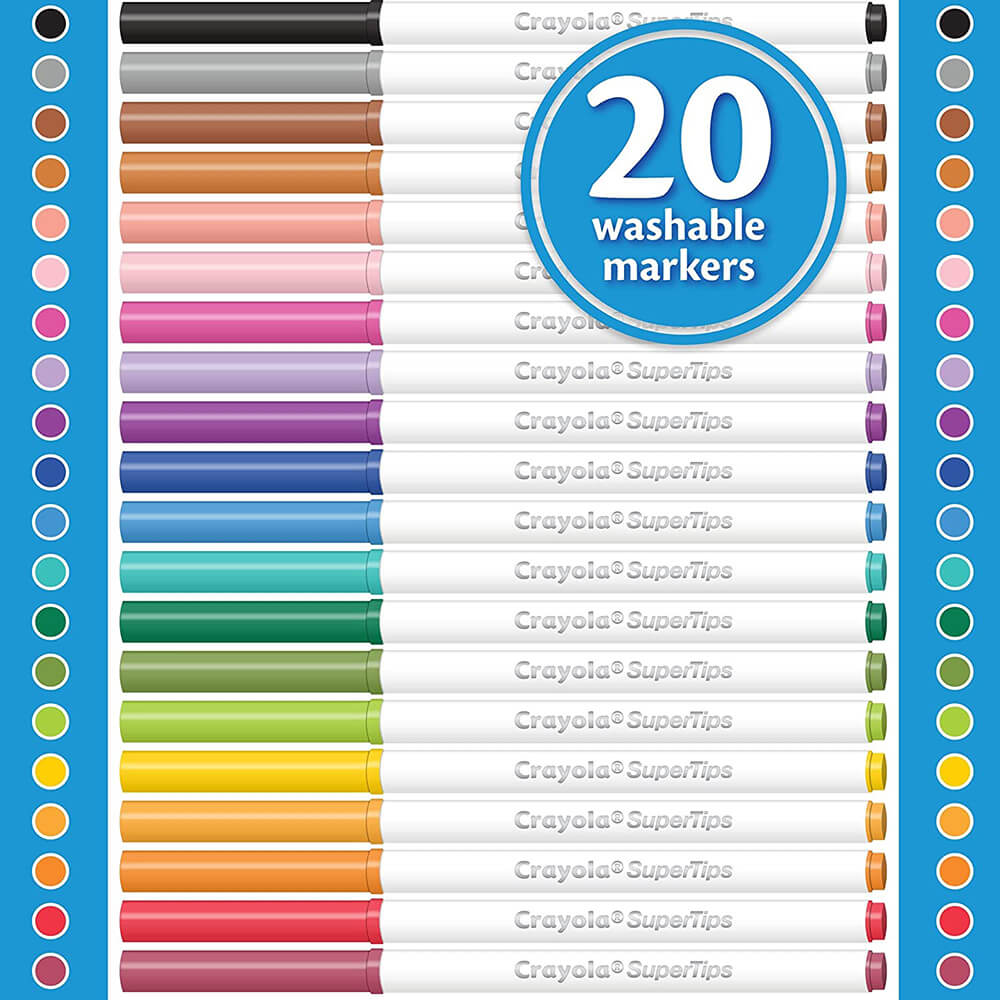 Fine Line 20 Colors Washable Markers