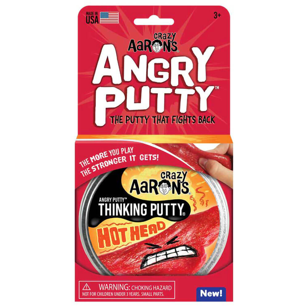 Crazy Aaron's Angry Putty Hot Head with 4