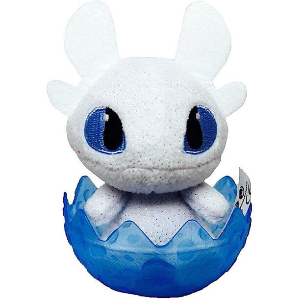 Dreamworks How to Train Your Dragon: The Hidden World White Fury Dragon Egg Plush Surprise