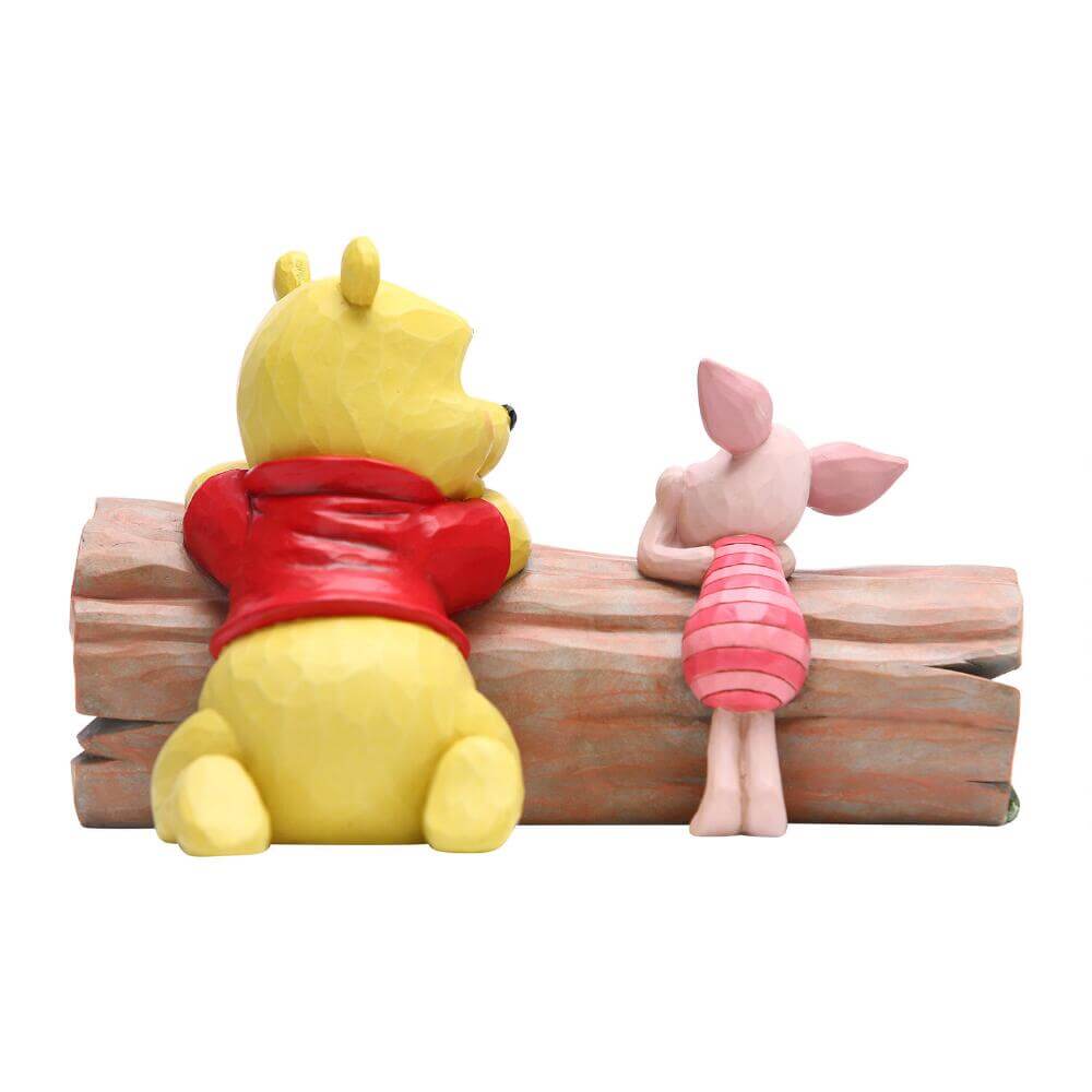 Enesco Disney Traditions by Jim Shore Pooh and Piglet On a Log Collectible Figurine