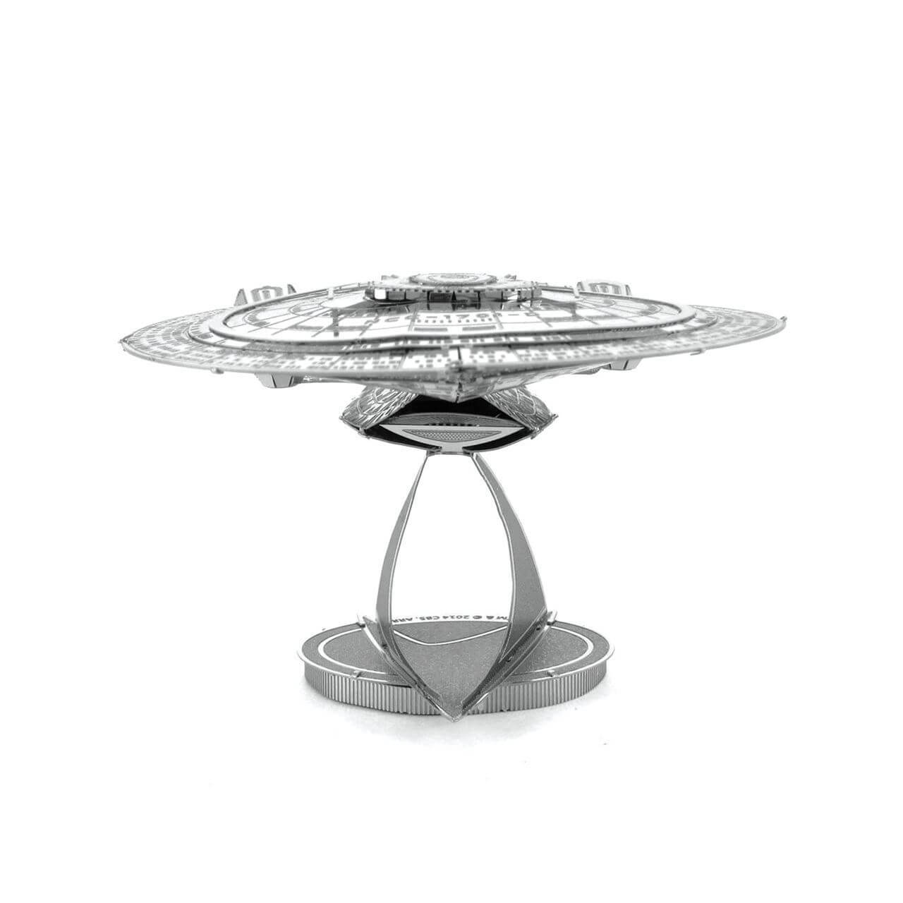 Front view of the Metal Earth Ster Trek USS Enterprise NCC-1701-D Model Kit - 2 Sheets.