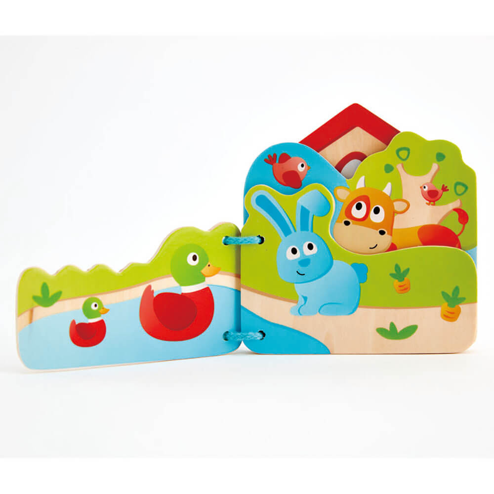 Hape Wooden Baby's Farm Animal Book