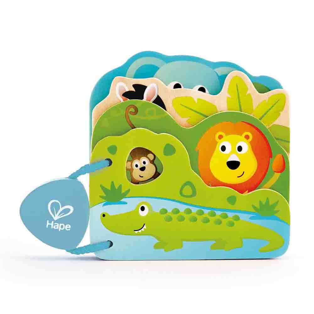 Hape Wooden Baby's Wild Animal Book