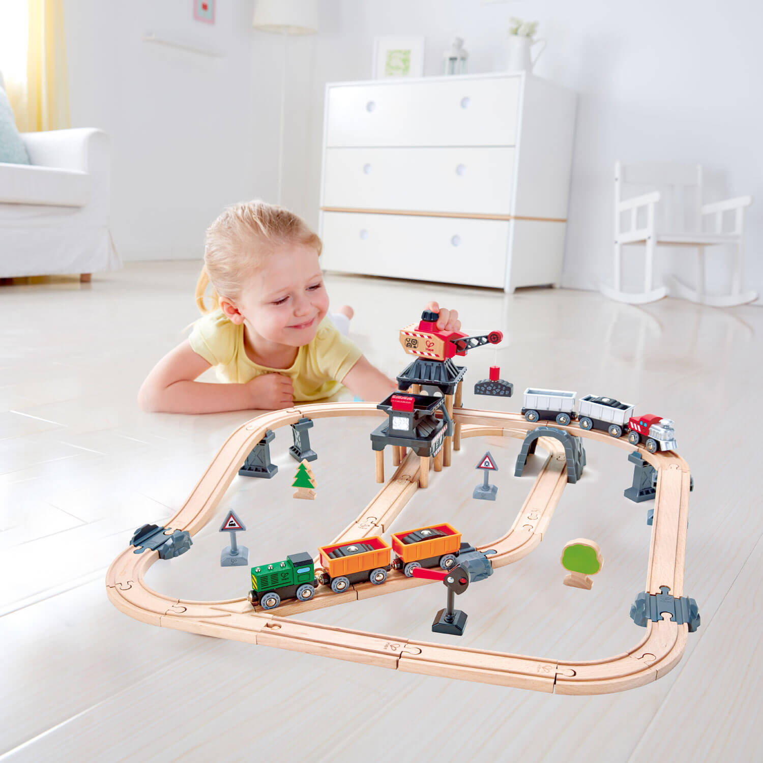 Hape Railway Mining Loader Wooden Train Set