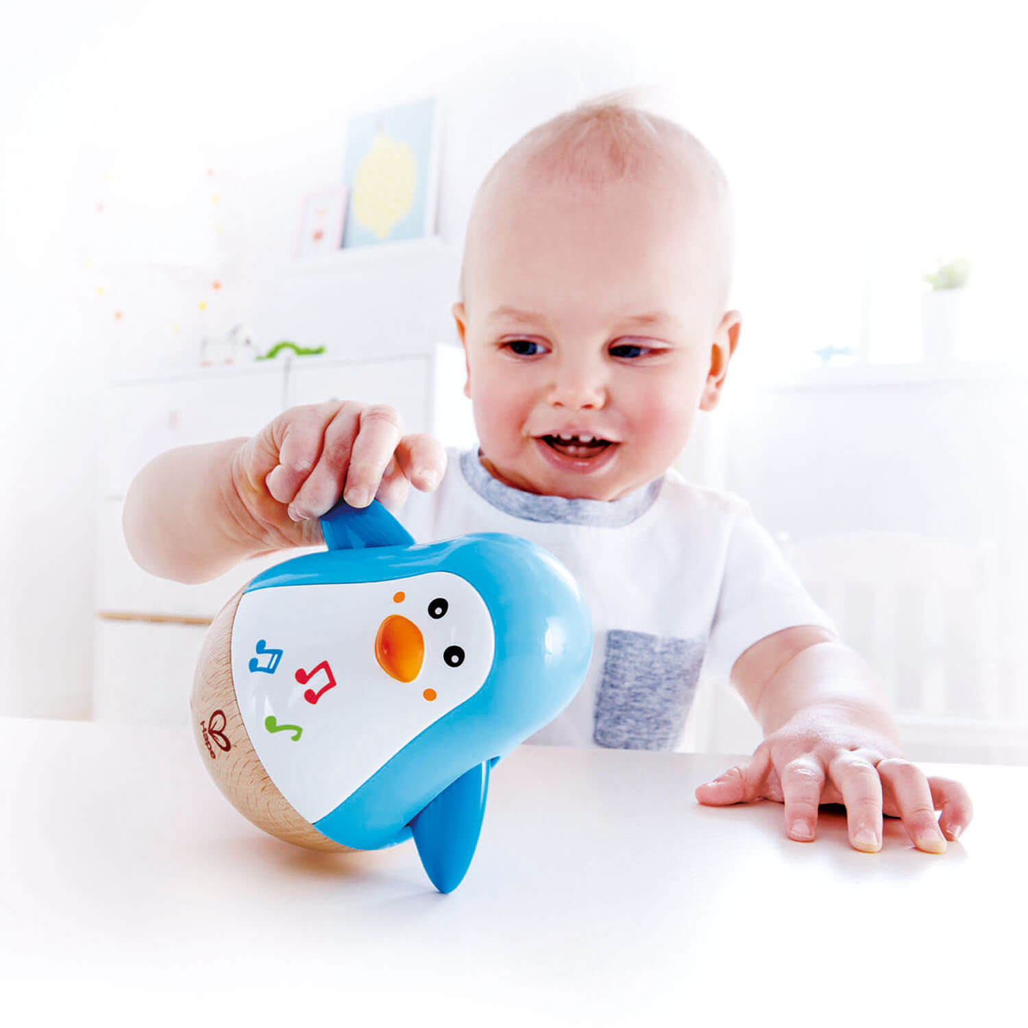 Hape Penguin Musical Wobbler Baby Toy