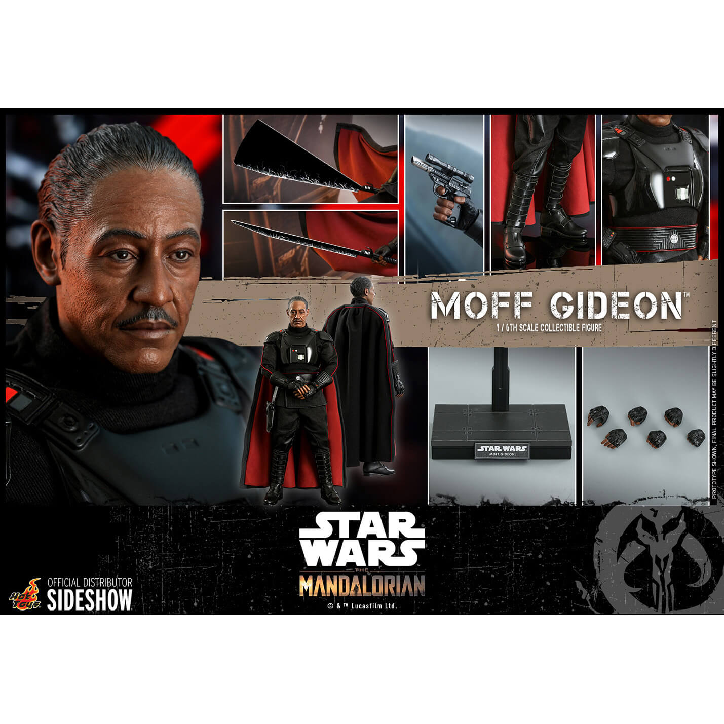 Hot Toys Star Wars Moff Gideon Sixth Scale Collectible Figure