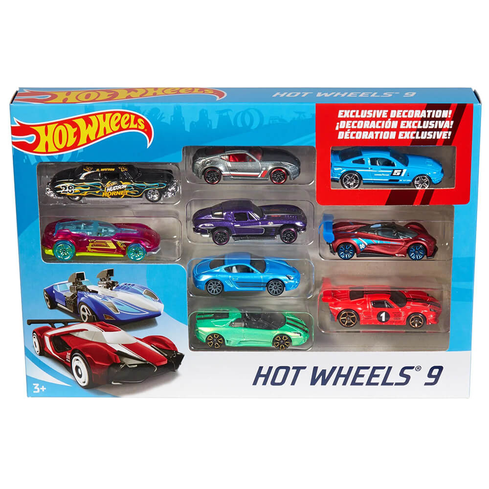 Hot Wheels 9-Car Pack 1:64 Scale Vehicles