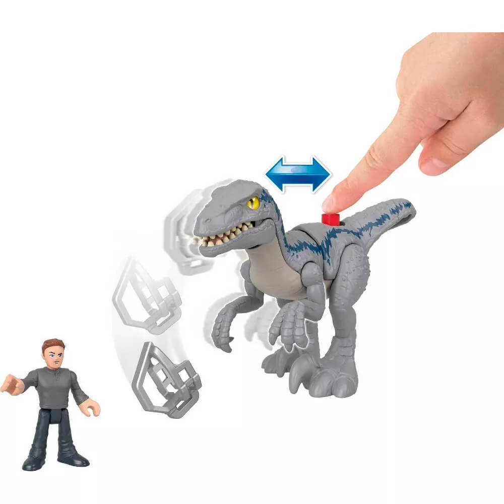 Imaginext Jurassic World Breakout Blue And Owen Figure Set