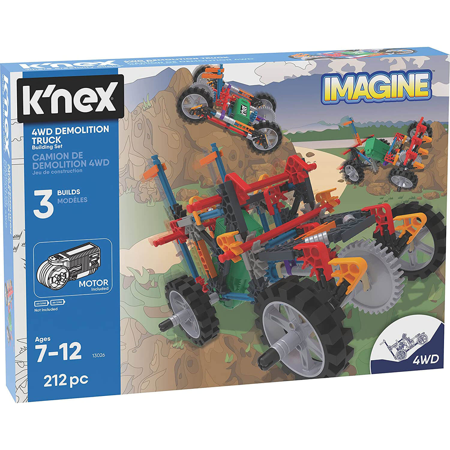 K'NEX 4WD Demolition Truck Building Set