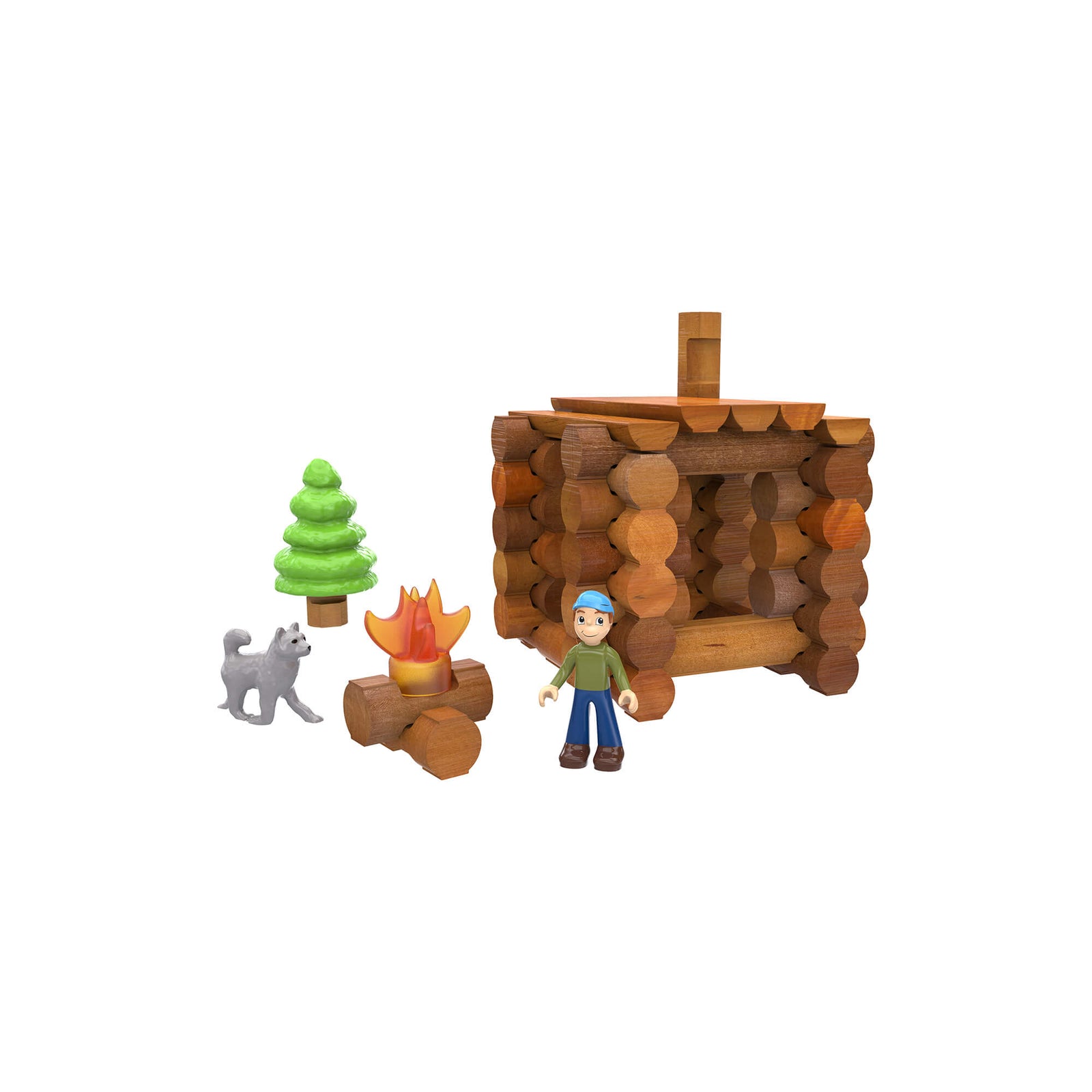 Lincoln Logs On the Trail 59 Piece Building Set