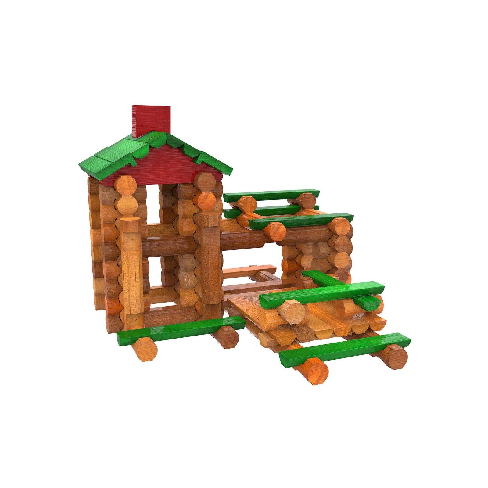 Lincoln Logs Classic Meetinghouse 117 Piece Building Set