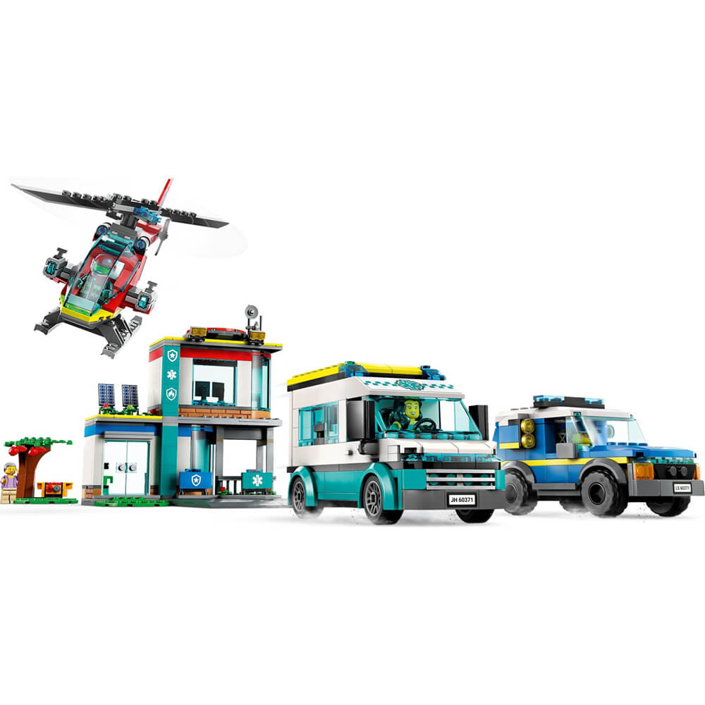 LEGO City Police Emergency Vehicles HQ Building Set 60371 