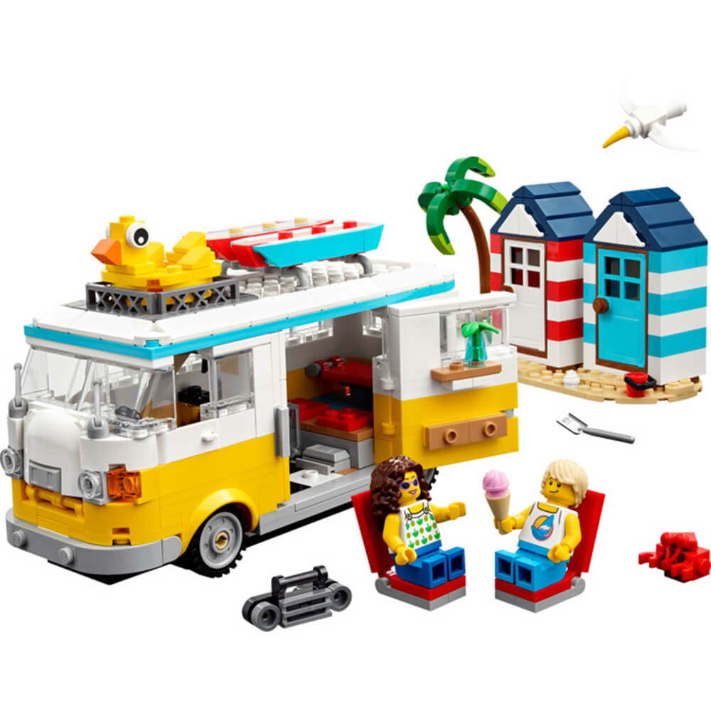 LEGO® Creator Beach Camper Van 556 Piece Building Kit (31138)