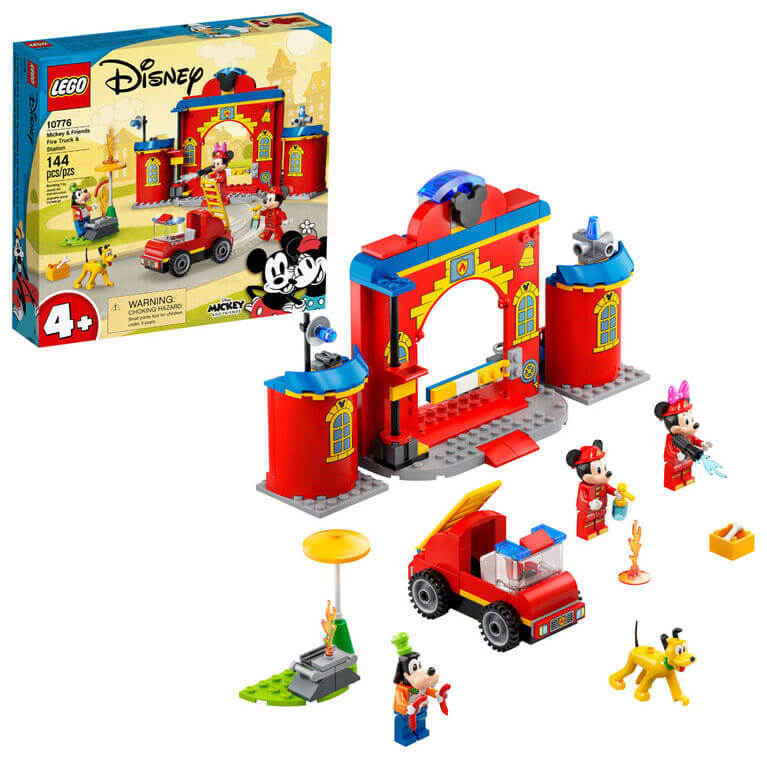 LEGO Disney Mickey & Friends Fire Truck & Station 144 Piece Building Set (10776)