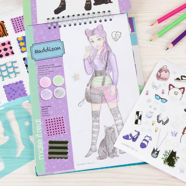 Make It Real Fashion Design Sketchbook: Pretty Kitty