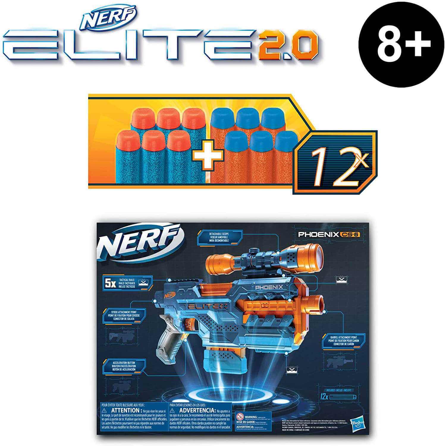 NERF Elite 2.0 Phoenix CS-6 Motorized Blaster