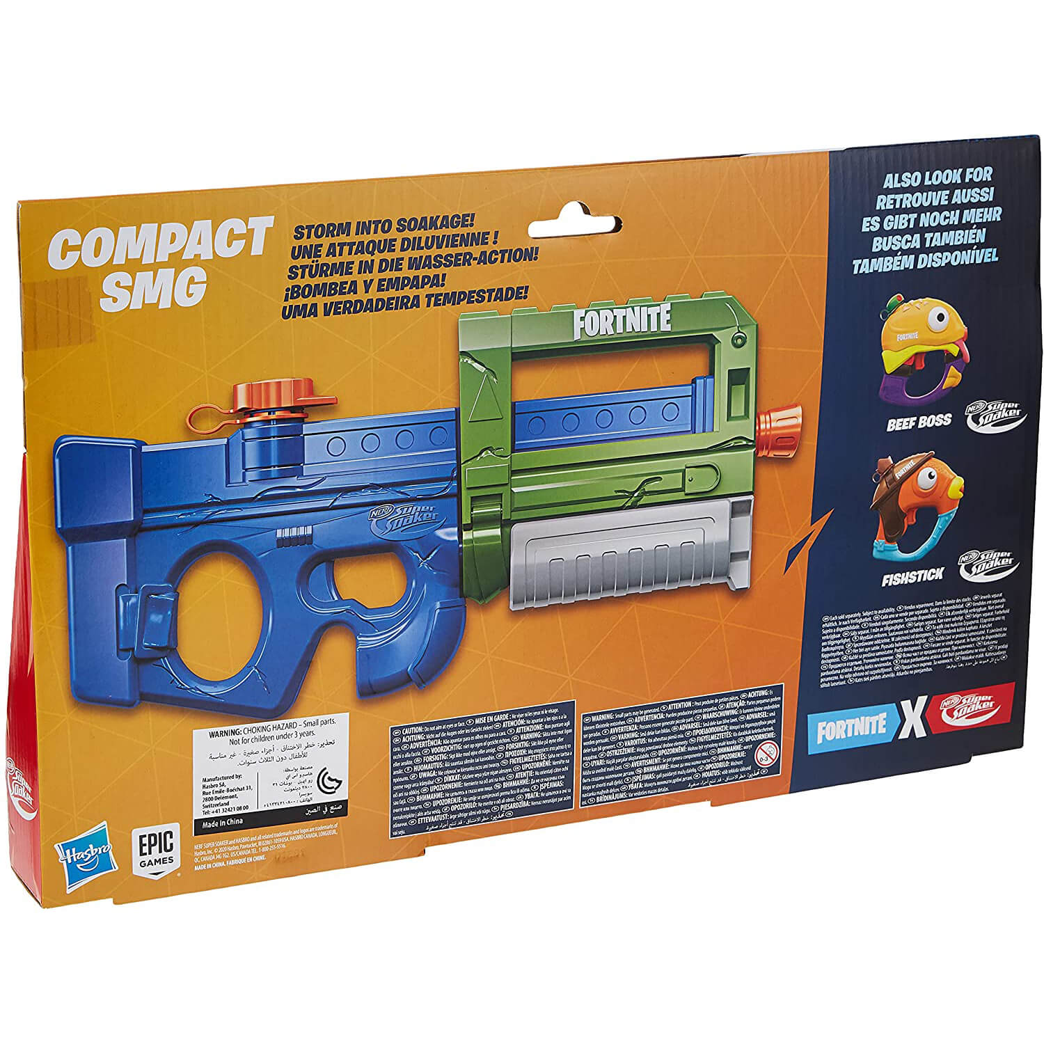 NERF Super Soaker Fortnite Compact SMG Water Blaster