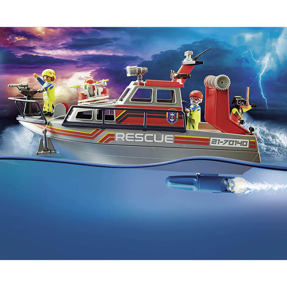 Playmobil coastal rescue store boat