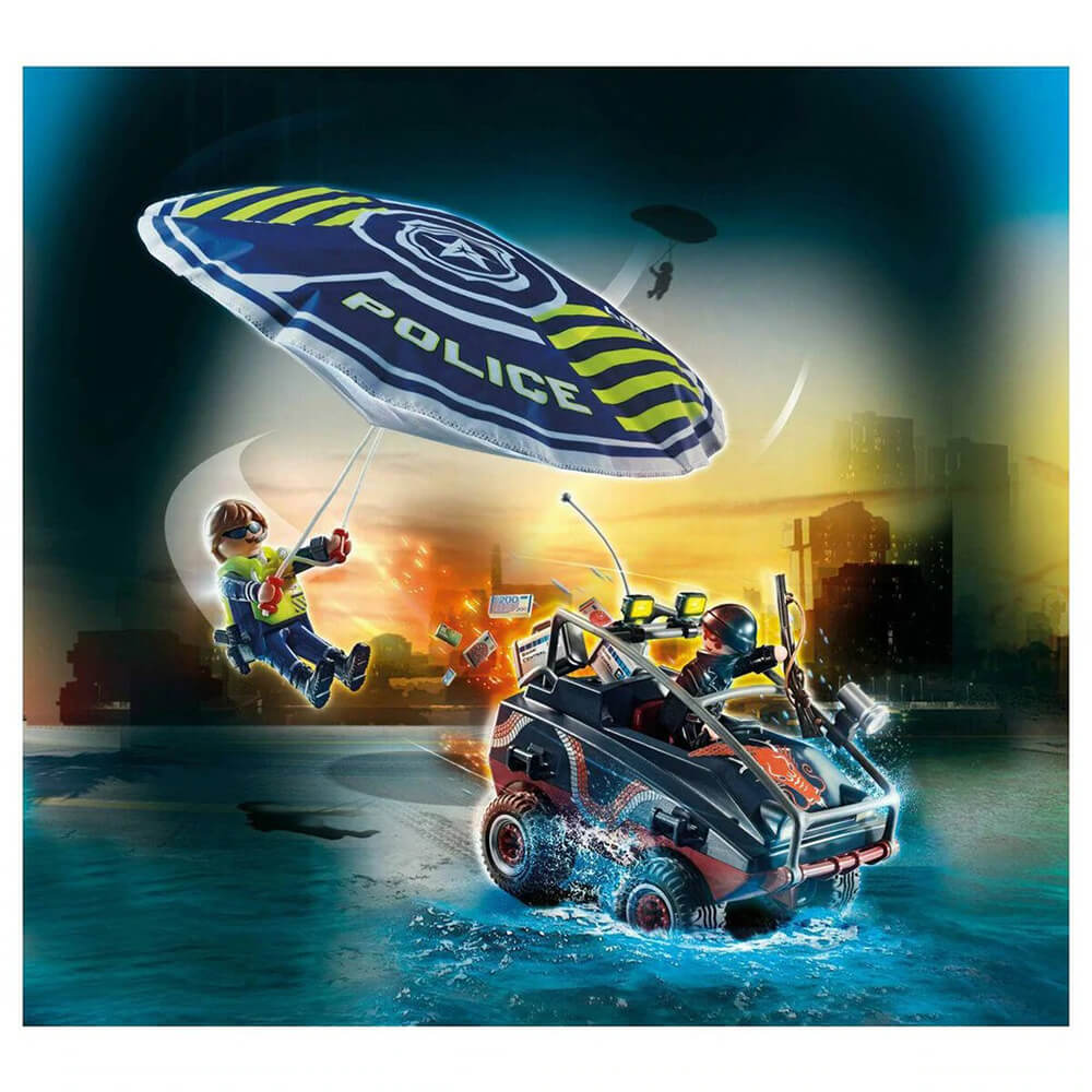 Playmobil City Action Police Parachute with Amphibious Vehicle (70781)