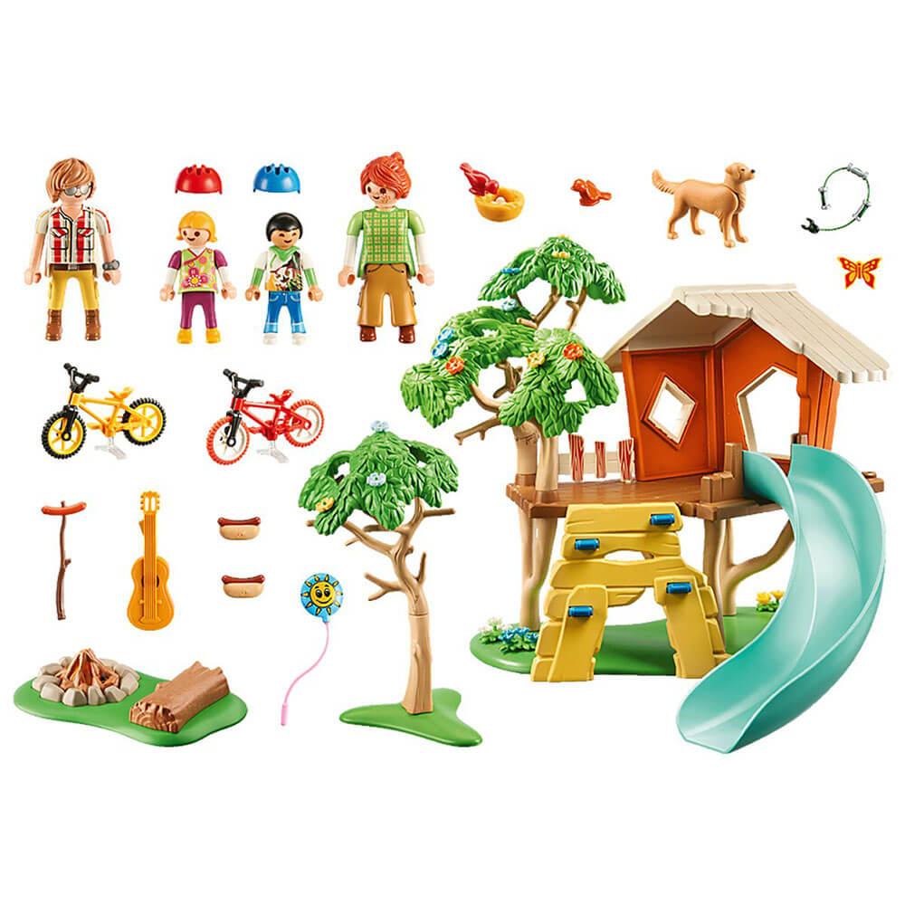 Playmobil Family Fun Adventure Treehouse with Slide Playset