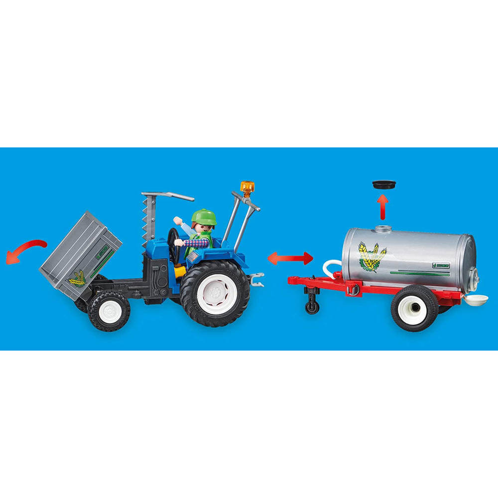 PLAYMOBIL Limited Edition Farm Loading Tractor with Water Tank