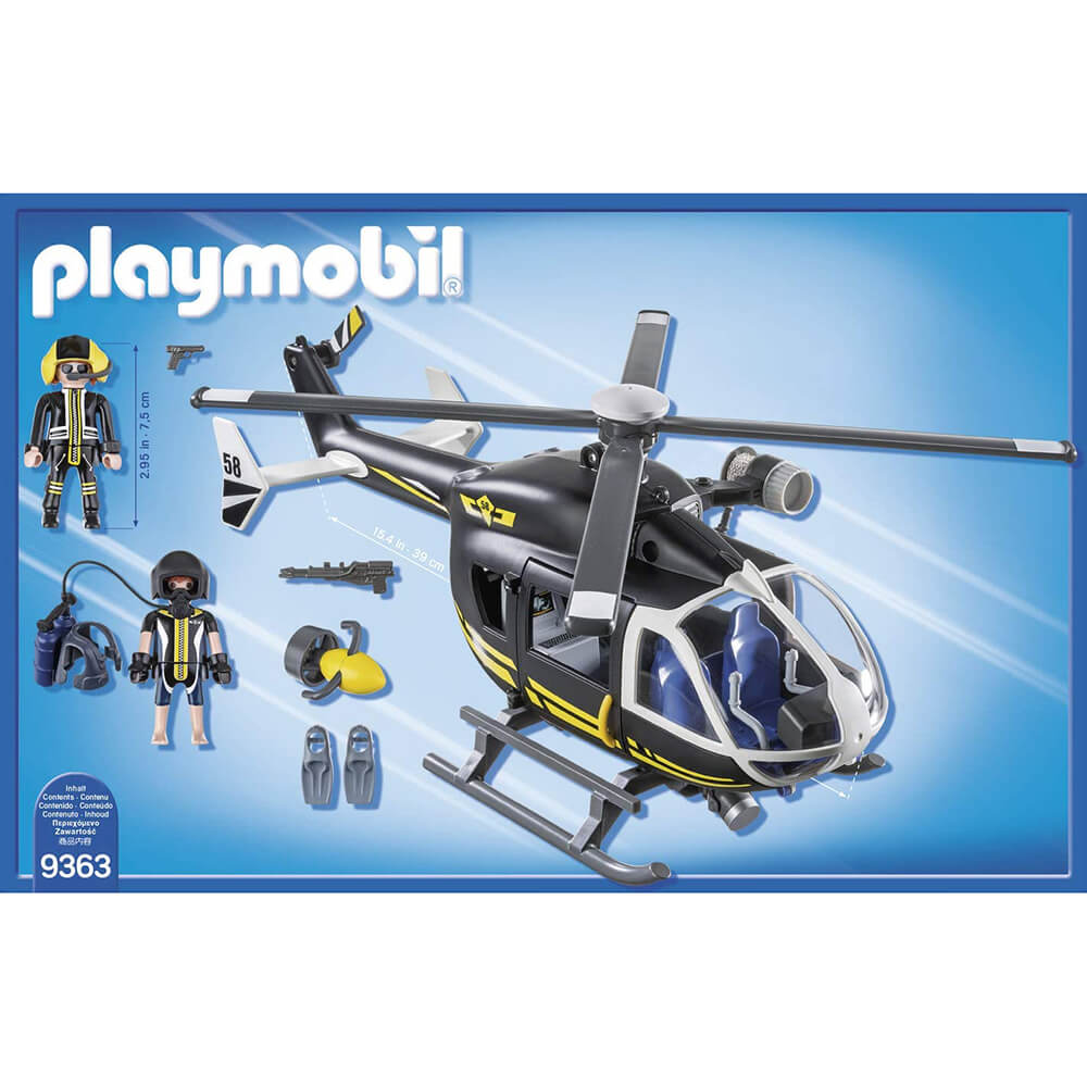 Playmobil City Action SWAT Helicopter with Working Winch (9363)