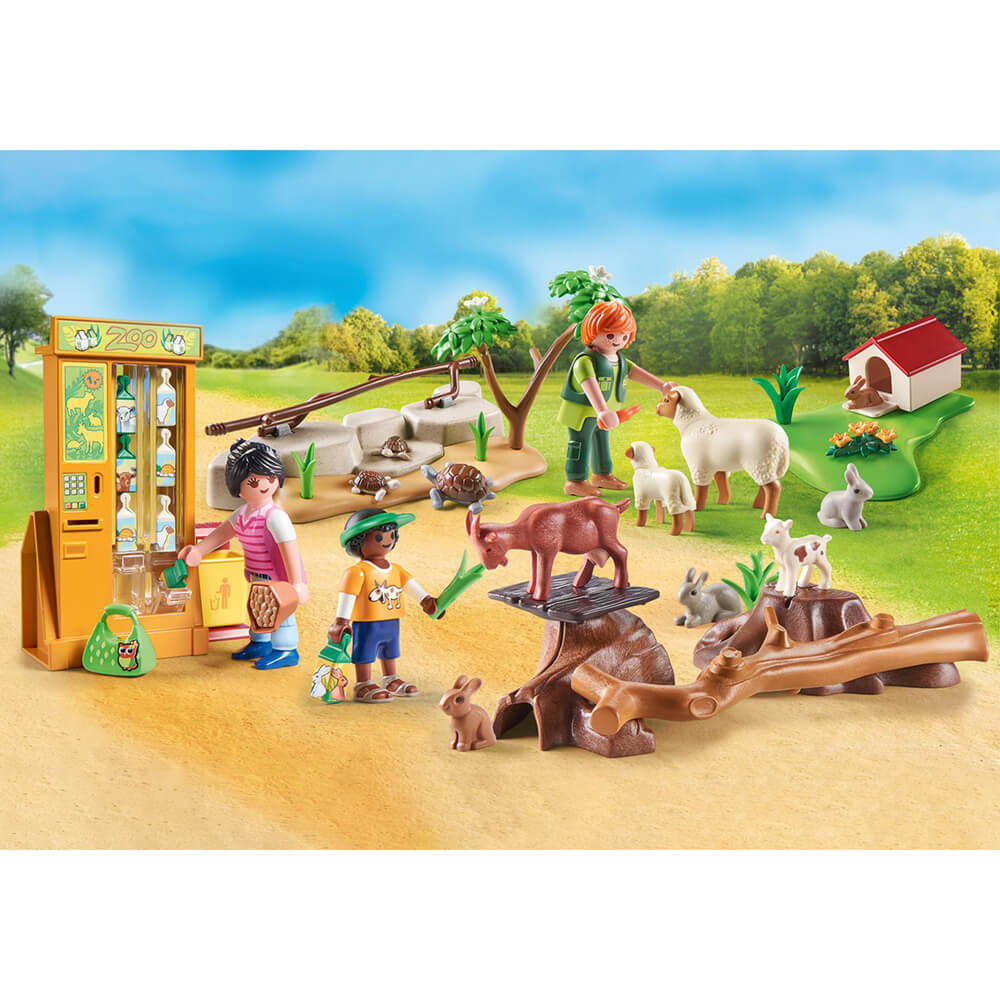 PLAYMOBIL Zoo Promo Packs Petting Zoo Playset (71191)