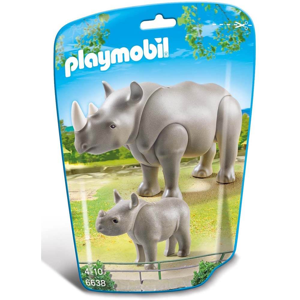 PLAYMOBIL Zoo Rhino w/Baby (6638)