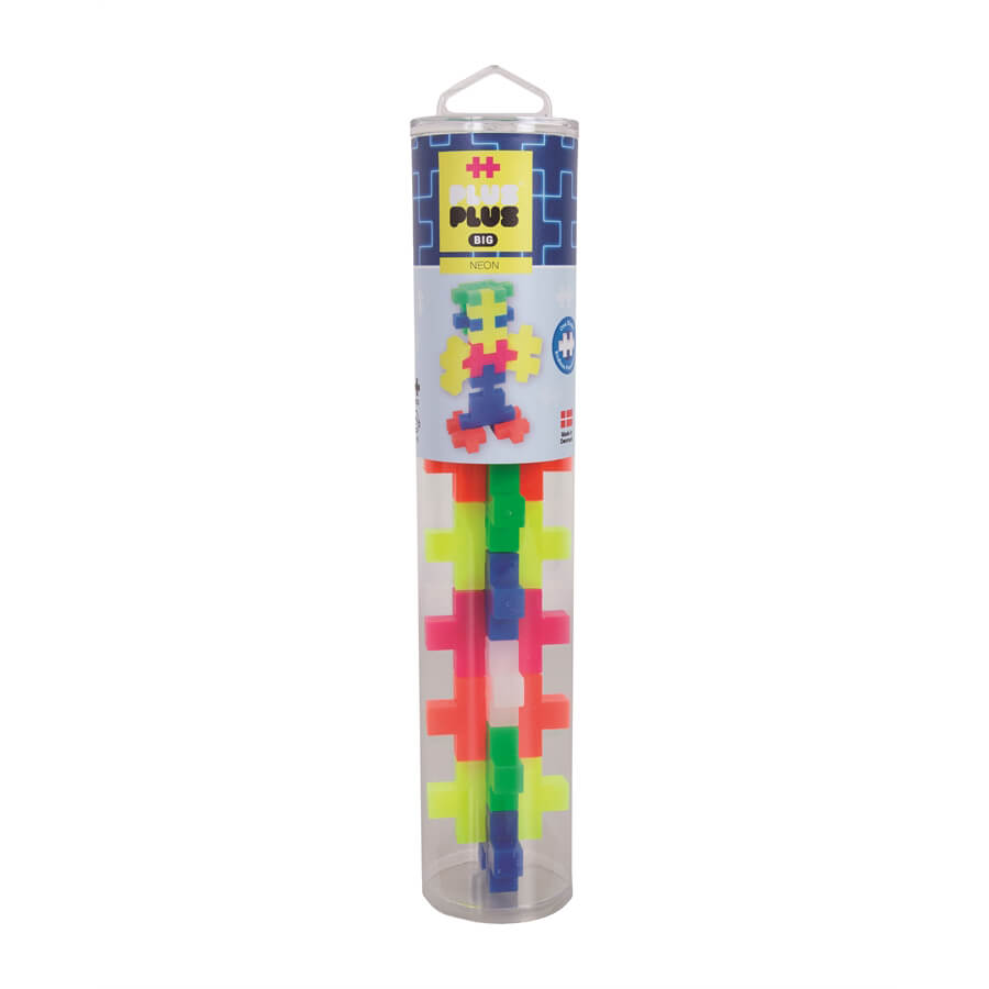 Plus-Plus BIG Tube Neon 15 Piece Building Set