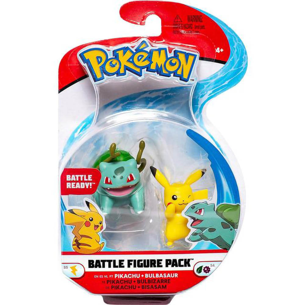Pokemon - Sélection Battle Figures Figurine d'action - Pikachu & Bulbizarre