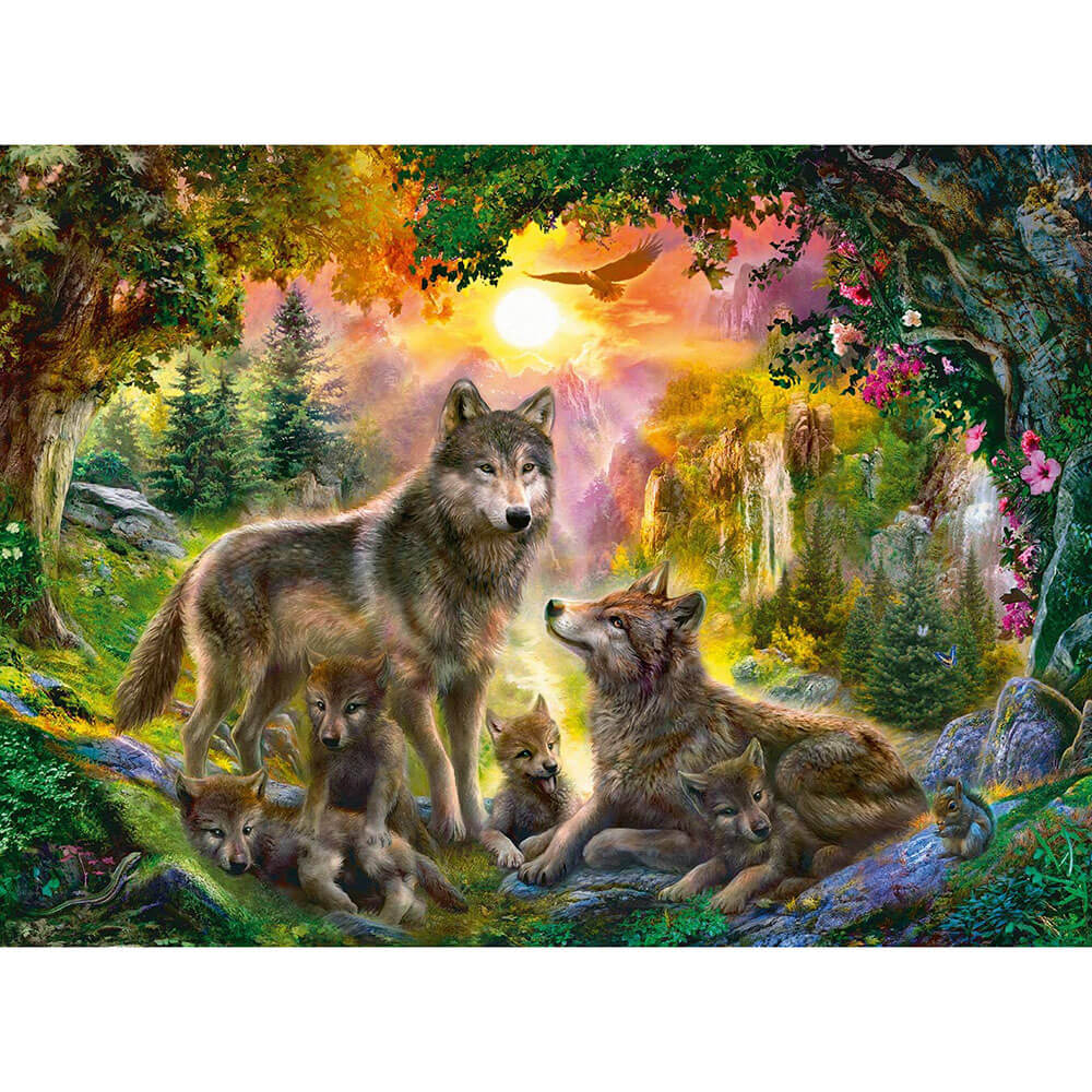 Ravensburger 200 pc Puzzles - Wolf Family in the Sun