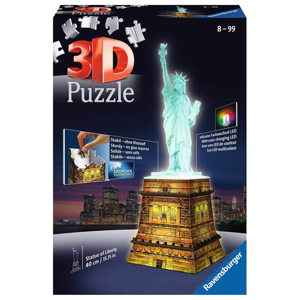 Ravensburger 3D Buildings - Statue of Liberty - Night Edition