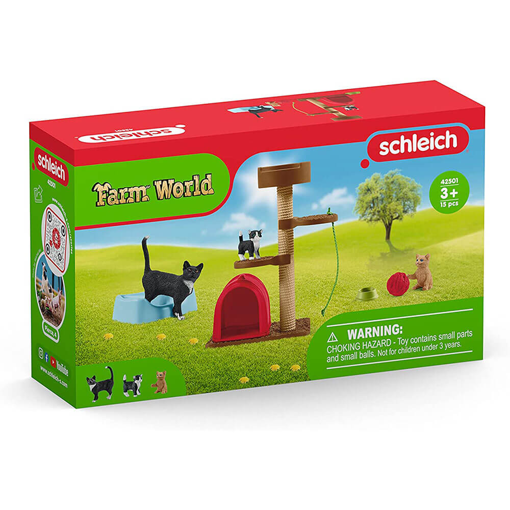 Schleich Farm World Playtime For Cute Cats Playset