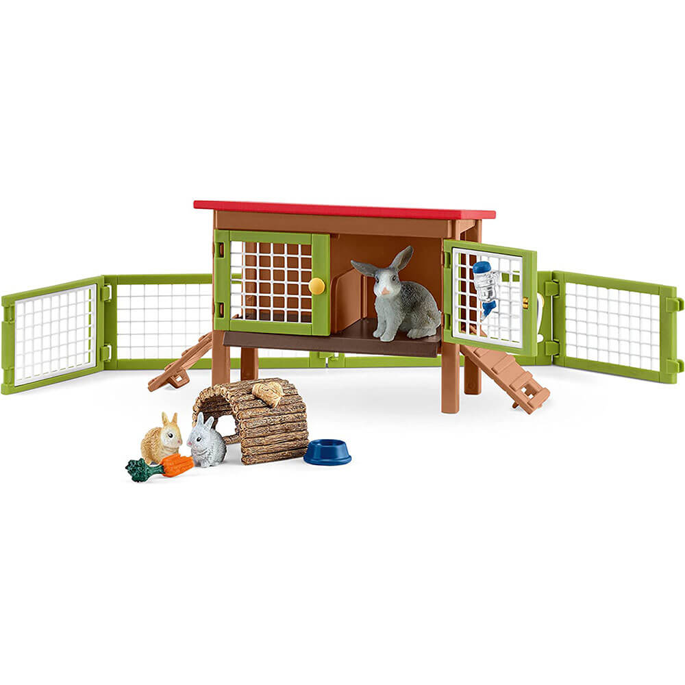 Schleich Farm World Rabbit Hutch Playset