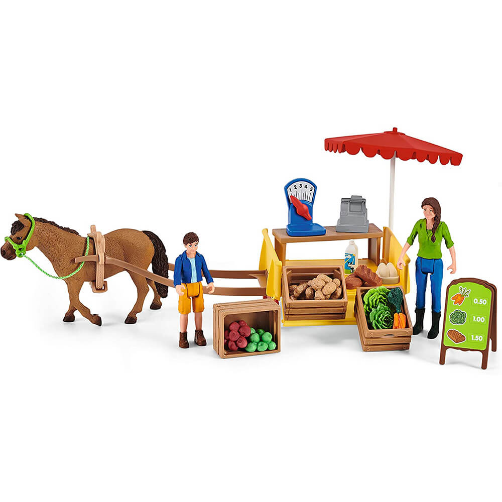 Schleich Farm World Sunny Day Mobile Farm Stand Playset