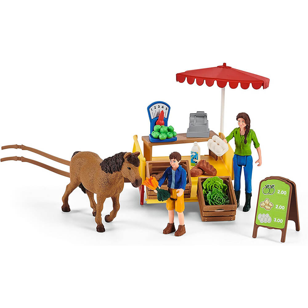 Schleich Farm World Sunny Day Mobile Farm Stand Playset