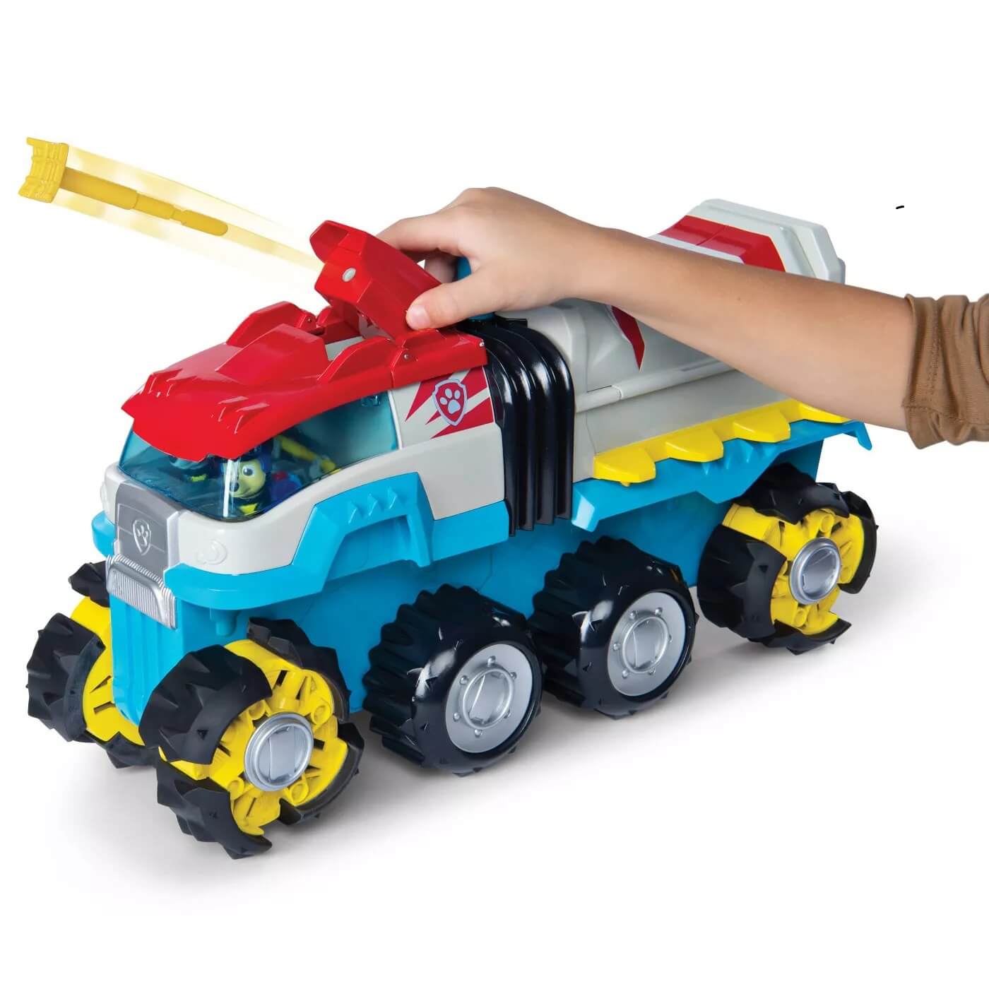 PAW Patrol Dino Rescue Dino Patroller Motorized Team Vehicle with Chase and T-Rex Figures