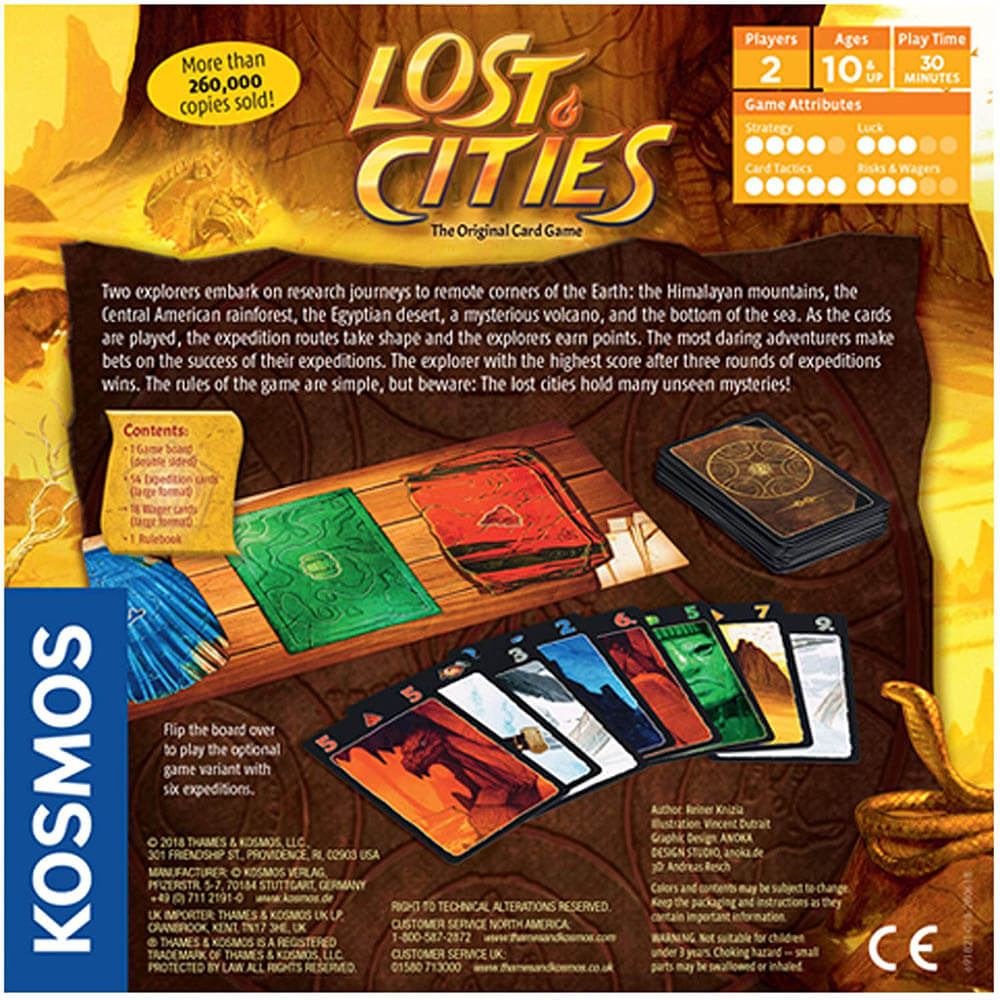 Thames and Kosmos Lost Cities Card Game with 6th Expedition